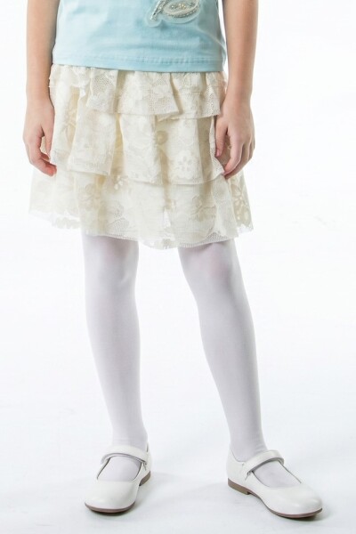 Kız Çocuk Yazlık Etek 4-8 Yaş 51523 Krem - NK KİDS