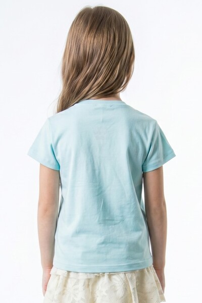 Kız Çocuk Yazlık Tişort 4-8 Yaş 31535 Mavi - 2