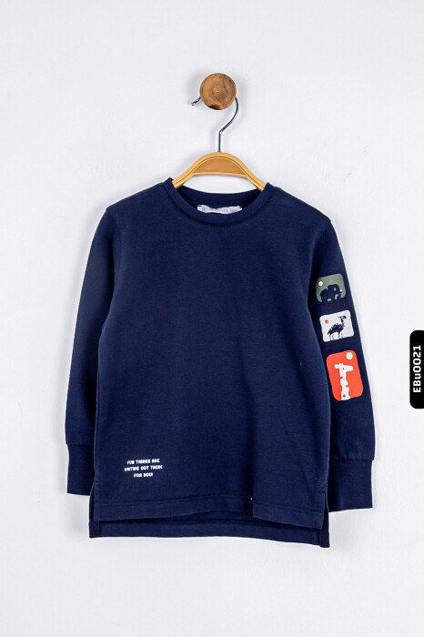 Erkek Bebek Sweatshirt 9-24 Ay 45607 Lacivert - 1