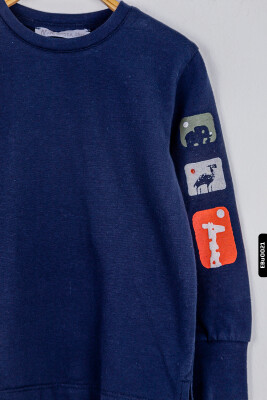 Erkek Bebek Sweatshirt 9-24 Ay 45607 Lacivert - 2