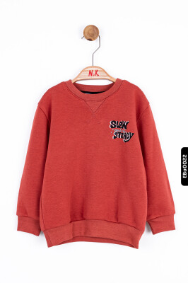 Erkek Bebek Sweatshirt 9-24 Ay 45624 Kiremit - NK KİDS
