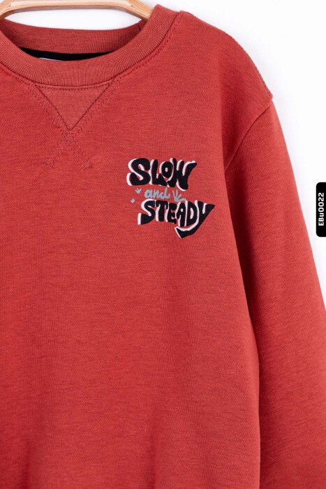 Erkek Bebek Sweatshirt 9-24 Ay 45624 Kiremit - 3