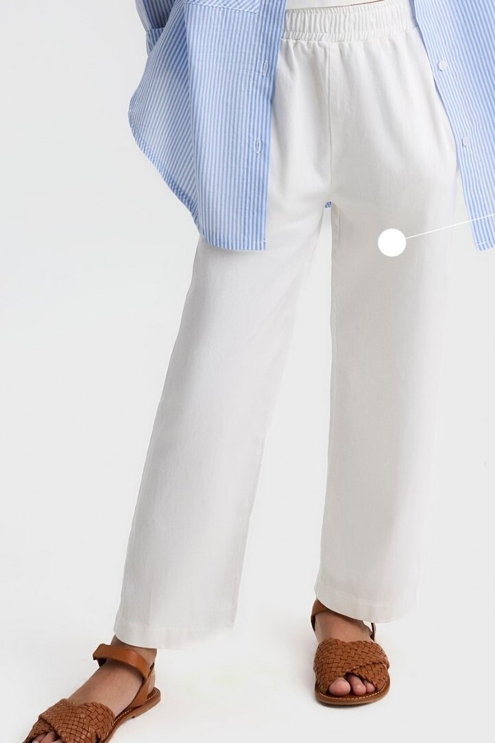 Kız Çocuk Yazlık Pantolon 8-14 Yaş 51329 Ekru - 1