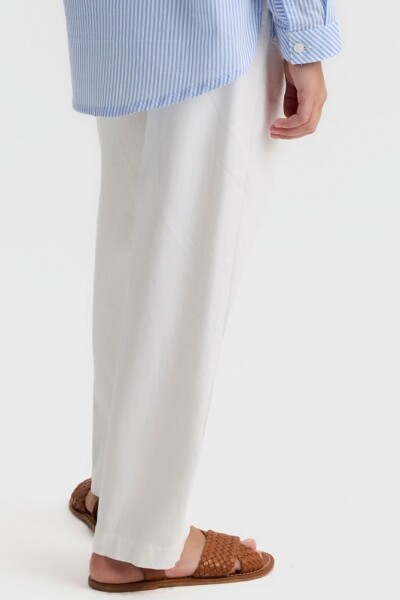 Kız Çocuk Yazlık Pantolon 8-14 Yaş 51329 Ekru - 2