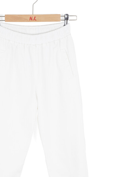Kız Çocuk Yazlık Pantolon 8-14 Yaş 51329 Ekru - 4