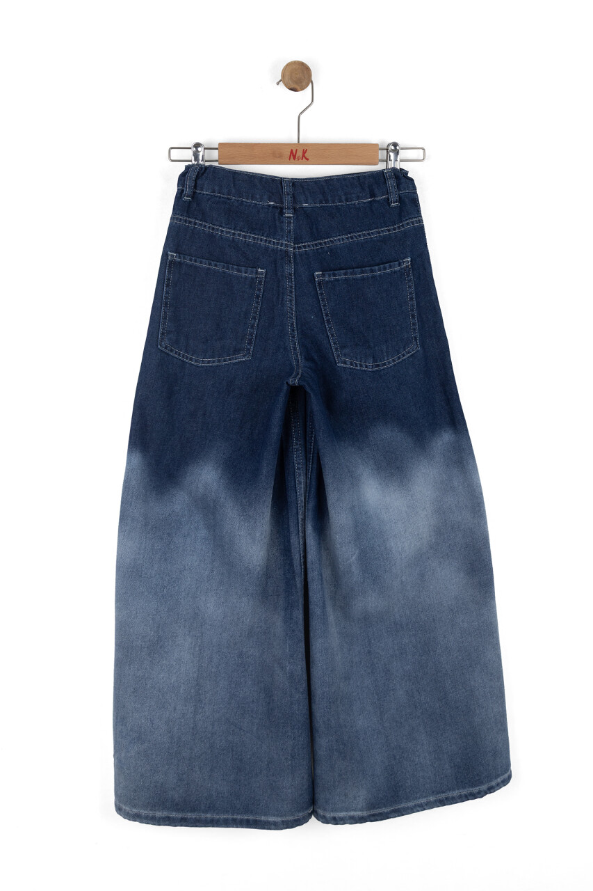 Kız Çocuk Yazlık Pantolon 8-14 Yaş 51711 Mavi - 2