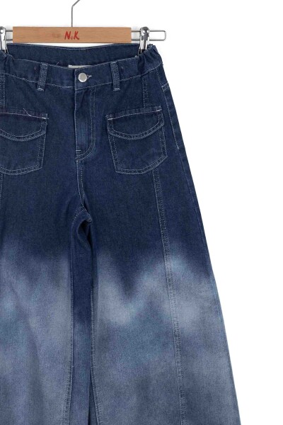 Kız Çocuk Yazlık Pantolon 8-14 Yaş 51711 Mavi - 3