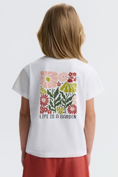 تيشيرت صيفي للبنات، للأعمار من 4 إلى 8 سنوات، 31513 - NK KİDS