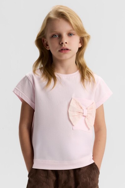 تيشيرت صيفي للبنات، للأعمار من 4 إلى 8 سنوات، 31552 - NK KİDS