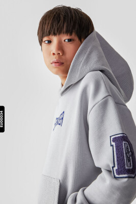 Erkek Çocuk Kolej Sweatshirt 8-14 45310 Gri - 4