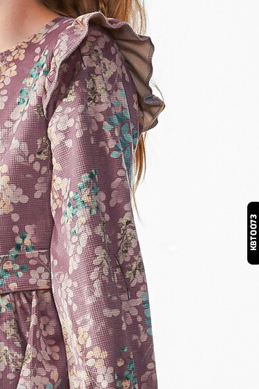 Kız Bebek Elbise 9-24 Ay 75604 Mor - 3