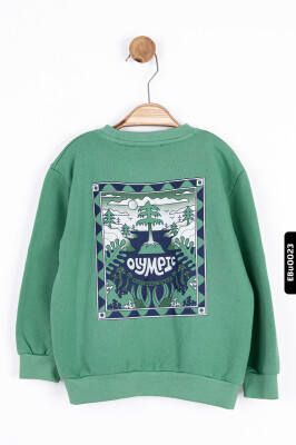 Erkek Bebek sweatshirt 9-24 Ay 45620 Yeşil - 2