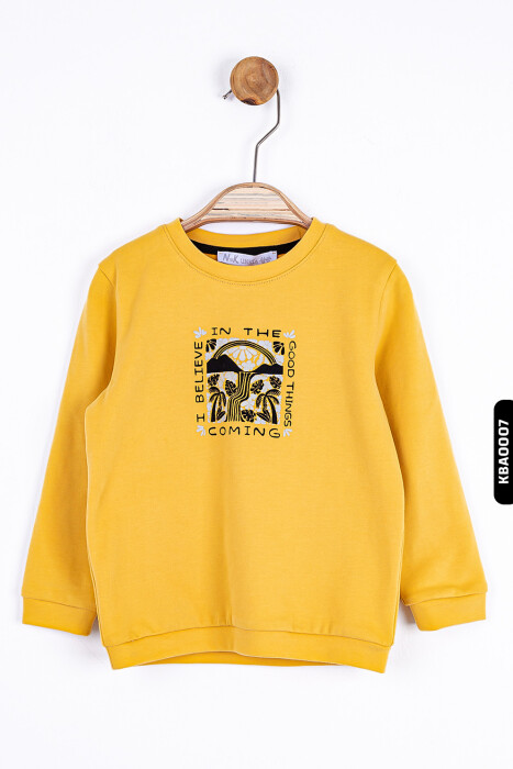 Erkek Bebek good Sweatshirt 9-24 AY 45621 Sarı - 1