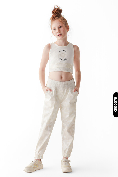 Kız Çocuk Atlet 8-14 Yaş 36333 Ekru - 3