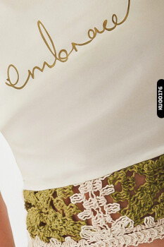 Kız Çocuk Bluz 8-14 Yaş 36391 Haki -- Krem * - 3