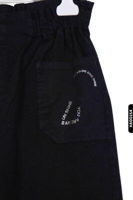 Kız Çocuk Pantolon 8-14 Yaş 56345 Siyah - 4