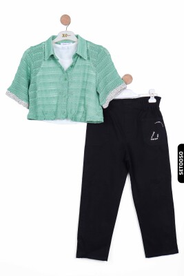 Kız Çocuk Pantolon 8-14 Yaş 56345 Siyah - 5