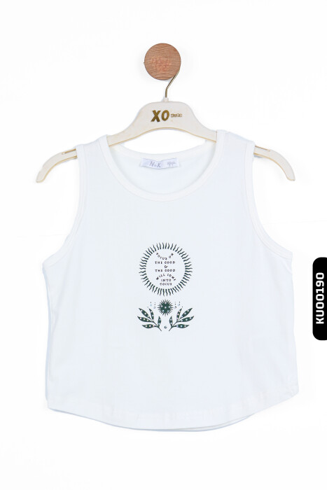 Kız Çocuk Bluz 8-14 Yaş 36401 Ekru - 4