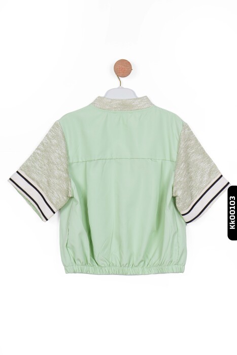 Kız Çocuk Ceket 8-14 Yaş 36302 Yeşil - 5