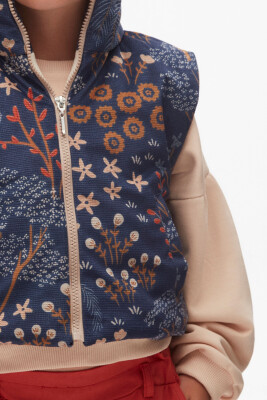 Kız Çocuk Yelek 4-8 Yaş 37508 İndigo - 4