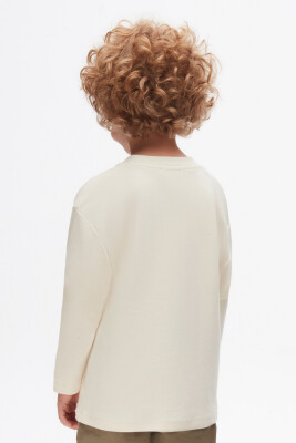 Erkek Çocuk Sweatshirt 4-8 Yaş 47509 Ekru - 3