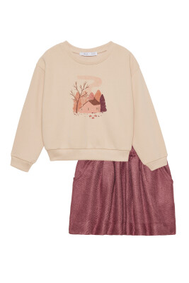 Kız Çocuk Etek 9aY-4 Yaş 57607 Pudra - 4