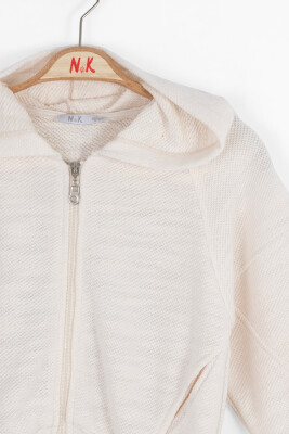 Kız Çocuk Hırka 8-14 Yaş 37306 Krem - 2