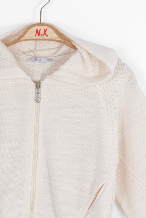 Kız Çocuk Hırka 8-14 Yaş 37306 Krem - 2