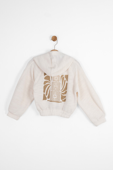 Kız Çocuk Hırka 8-14 Yaş 37306 Krem - 3