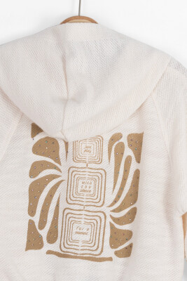 Kız Çocuk Hırka 8-14 Yaş 37306 Krem - 4