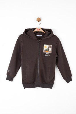 جاكيت للأولاد من عمر 4 إلى 8 سنوات 47507 بني - 4