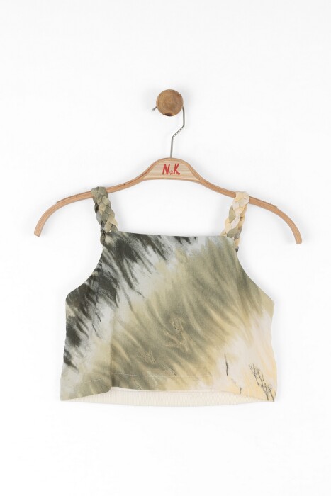 Kız Çocuk Askılı Bluz 8-14 Yaş 38304 Haki - 1