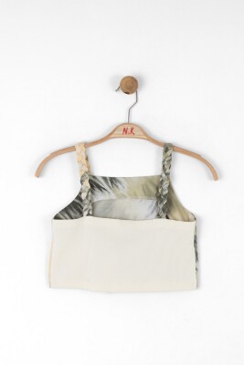 Kız Çocuk Askılı Bluz 8-14 Yaş 38304 Haki - 2