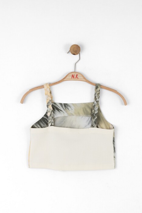 Kız Çocuk Askılı Bluz 8-14 Yaş 38304 Haki - 2