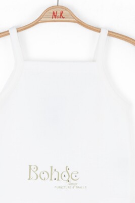 Kız Çocuk Askılı Bluz 10-16 Yaş 38822 Ekru - 3