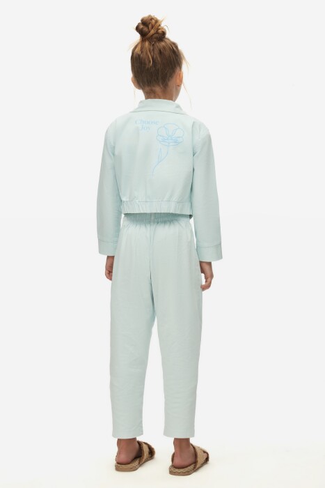 Kız Çocuk Pantolon 4-8 Yaş 58508 Mavi - 3