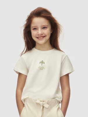 تي شيرت بناتي من عمر 8 إلى 14 سنة 38423 - NK KİDS