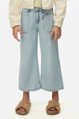 Kız Çocuk Pantolon 4-8 Yaş 58700 Açik Mavi - NK KİDS