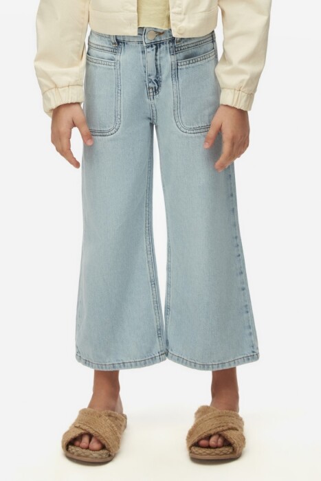 Kız Çocuk Pantolon 4-8 Yaş 58700 Açik Mavi - 1