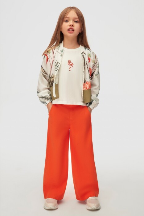 Kız Çocuk Hırka 4-8 Yaş 38529 Ekru - Coral - 2