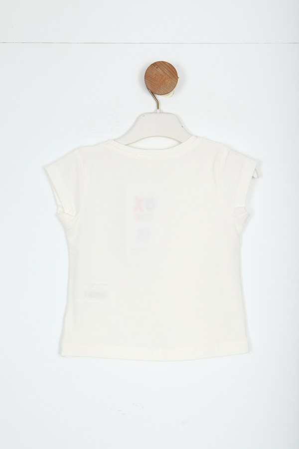 Kız Çocuk Tişort 1-4 Yaş 38602 Ekru - 3