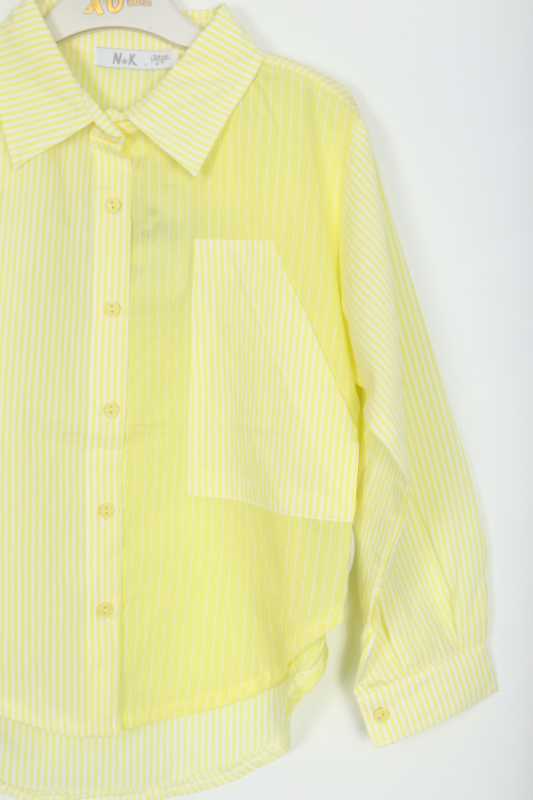 Kız Çocuk Gömlek 4-8 Yaş 38559 Sarı - 3