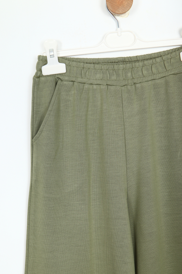 Kız Çocuk Pantolon 8-14 Yaş 58337 Haki - 2