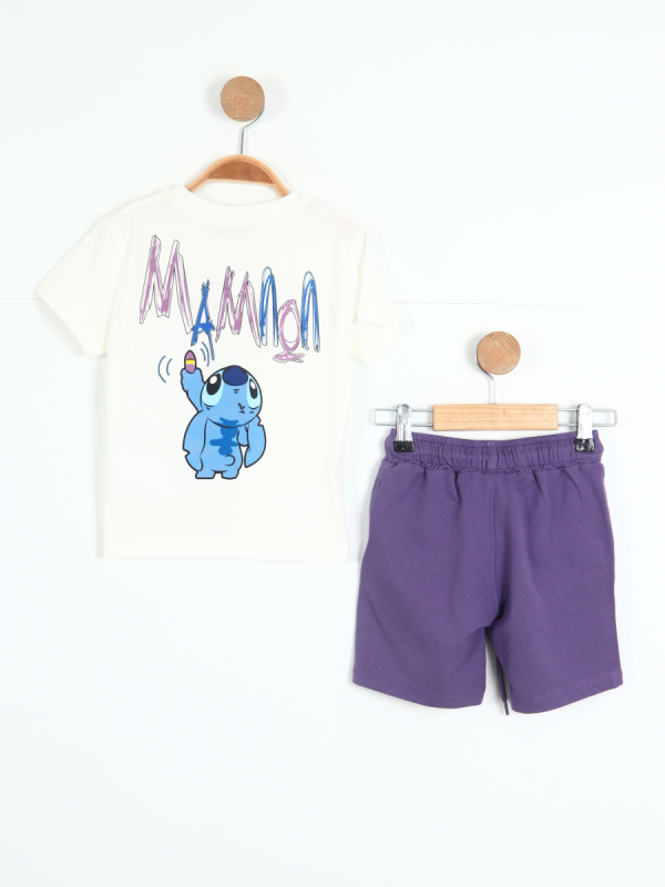 Erkek Çocuk Kombin Takmı 1-4 Yaş SET0325 Mor - 4