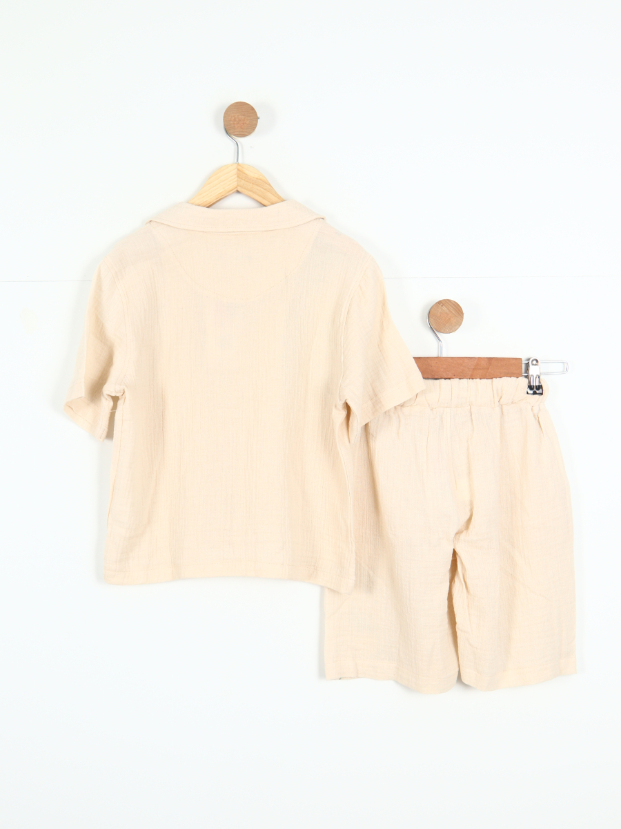 Erkek Çocuk Kombin Takmı 6-12 Yaş SET0337 Bej - 2