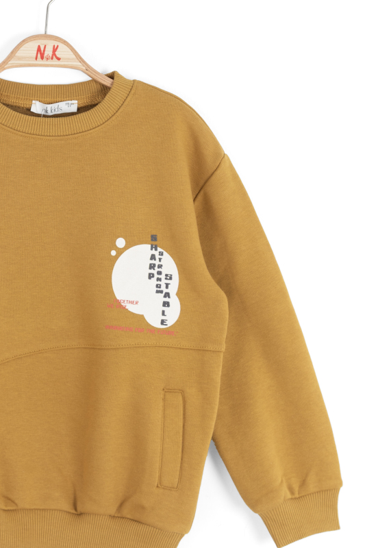 Erkek Çocuk Swaetşirt 4-8 Yaş 49509 Hardal - 6