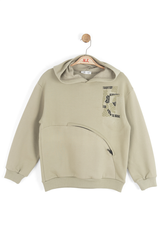 Erkek Çocuk Swaetşirt 8-14 Yaş 49311 Yeşil - 2