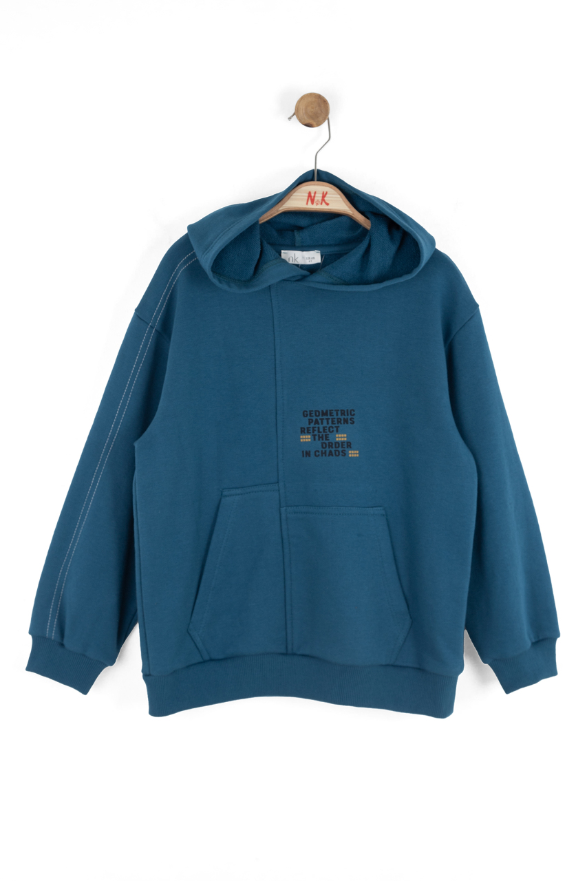 Erkek Çocuk Swaetşirt 8-14 Yaş 49306 Mavi - 2