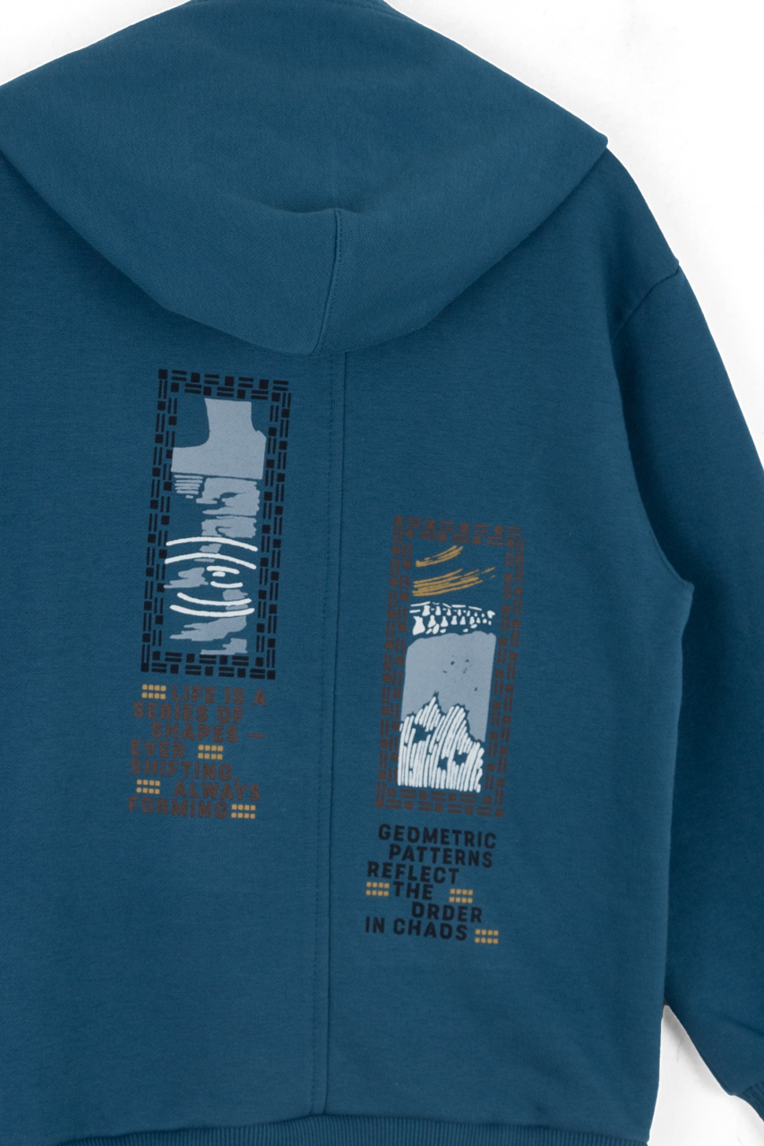 Erkek Çocuk Swaetşirt 8-14 Yaş 49306 Mavi - 5