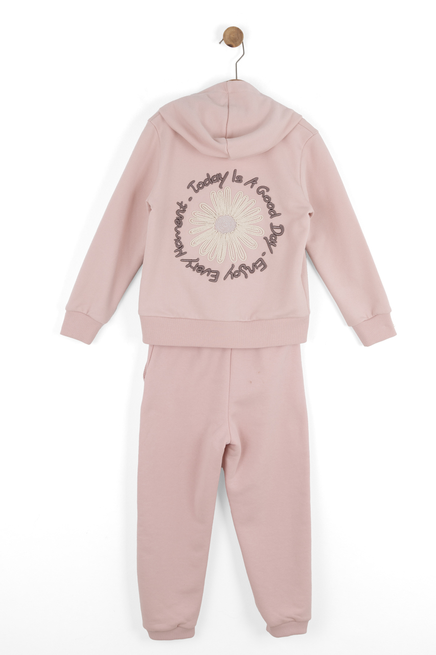 Kız Çocuk Eşofman Takım 4-8 Yaş 19501 Pudra - 2